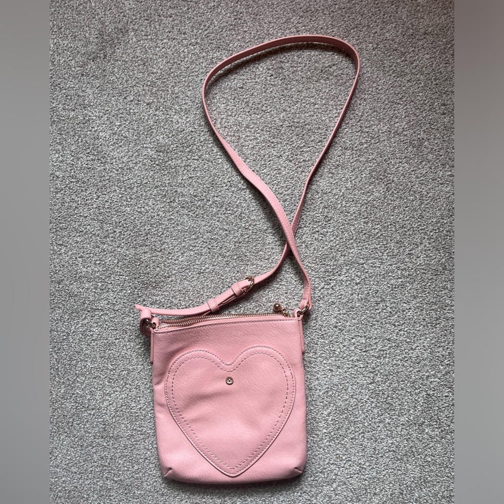Pink LC Lauren Conrad Purse with Heart Pocket Detail